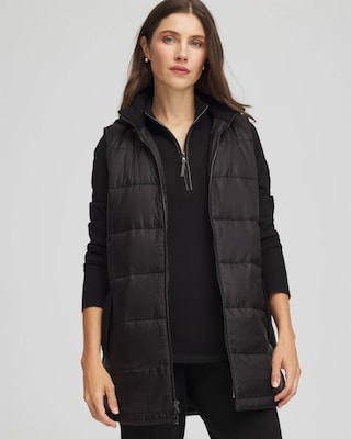 名作 UNDERCOVER HIGH TECK NYLON HOOD VEST Zenergy® Quilted Hooded Vest | Chico's